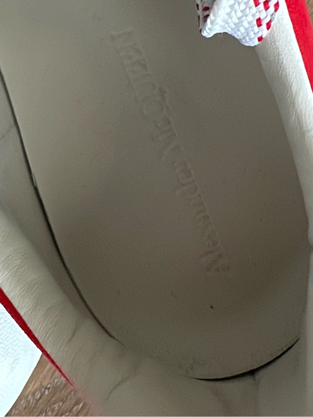 Alexander McQueen White Sneaker with Red Trim - Picture 7 of 14
